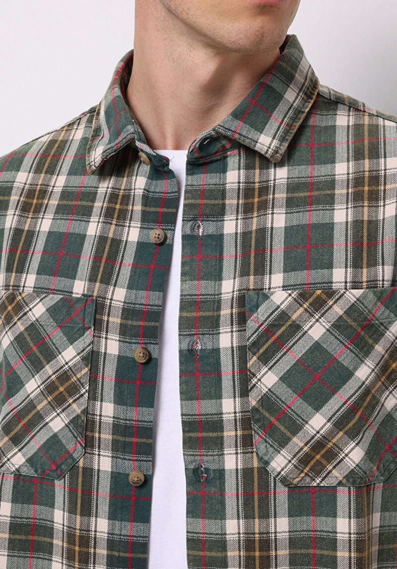 Зображення Сорочка З Довгим Рукавом Чоловіча Зелена Cl1076502