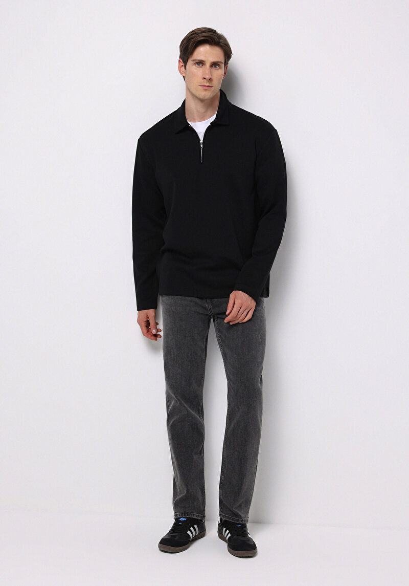 Показати інформацію про Футболка З Довгим Рукавом Чоловіча Чорна  Cl1077104