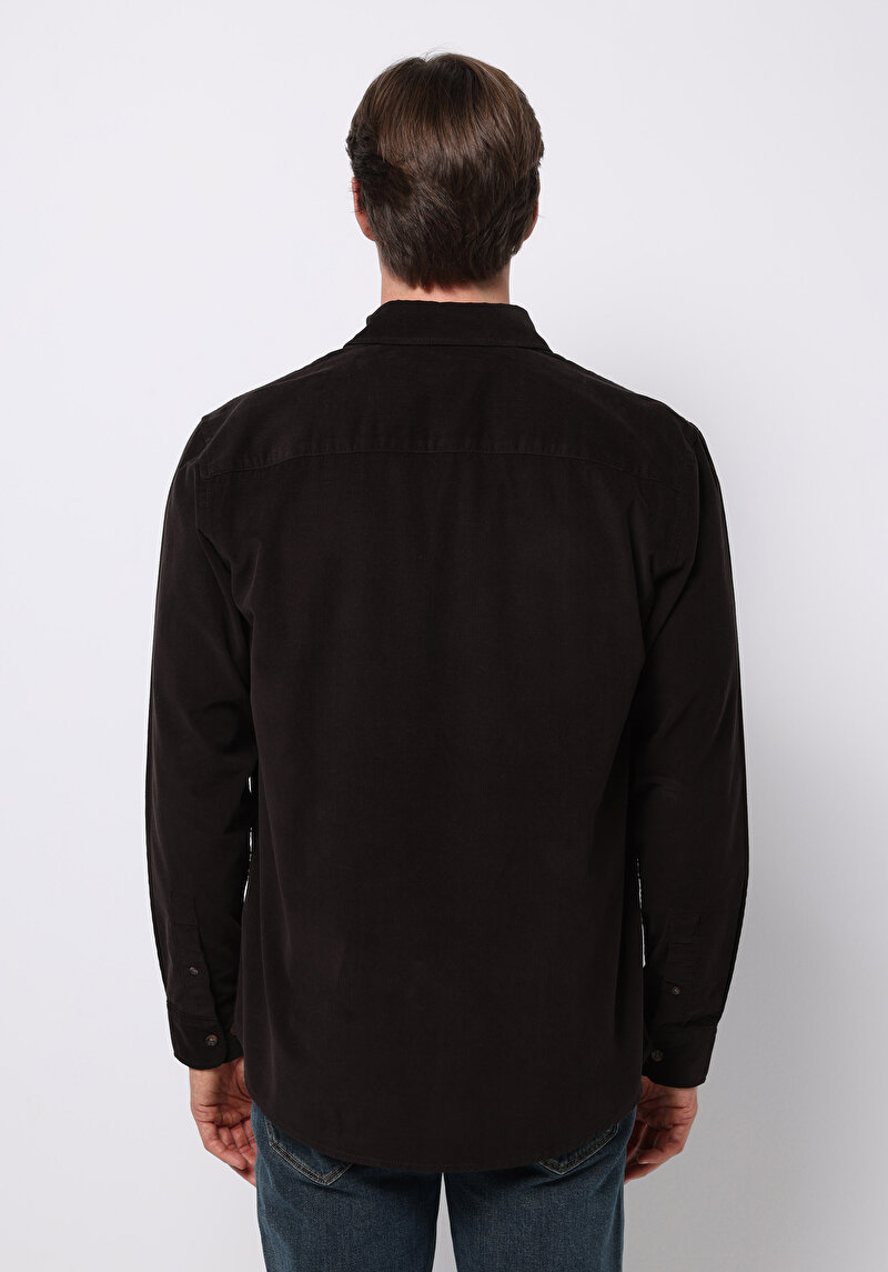 Показати інформацію про Сорочка З Довгим Рукавом Чоловіча Коричнева  Cl1077641