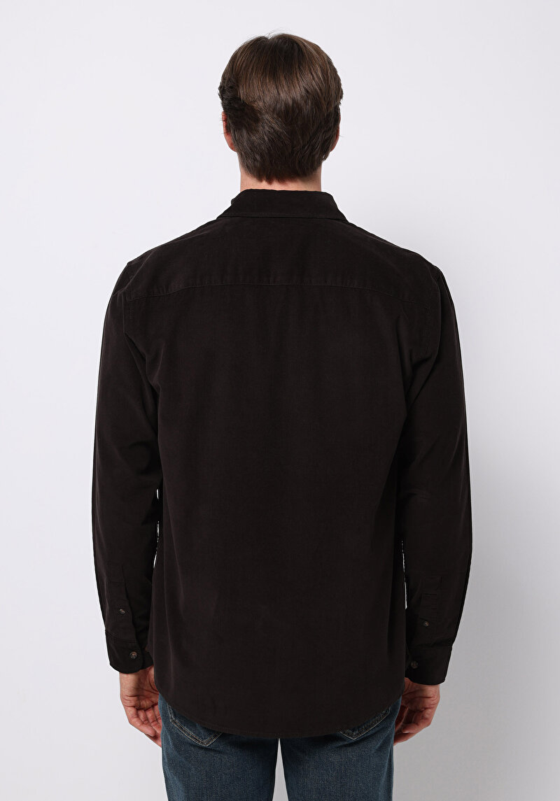 Зображення Сорочка З Довгим Рукавом Чоловіча Коричнева Cl1077641