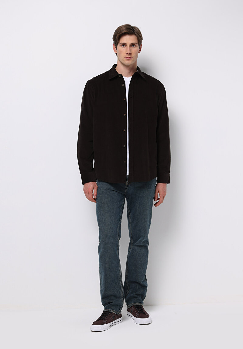 Показати інформацію про Сорочка З Довгим Рукавом Чоловіча Коричнева  Cl1077641