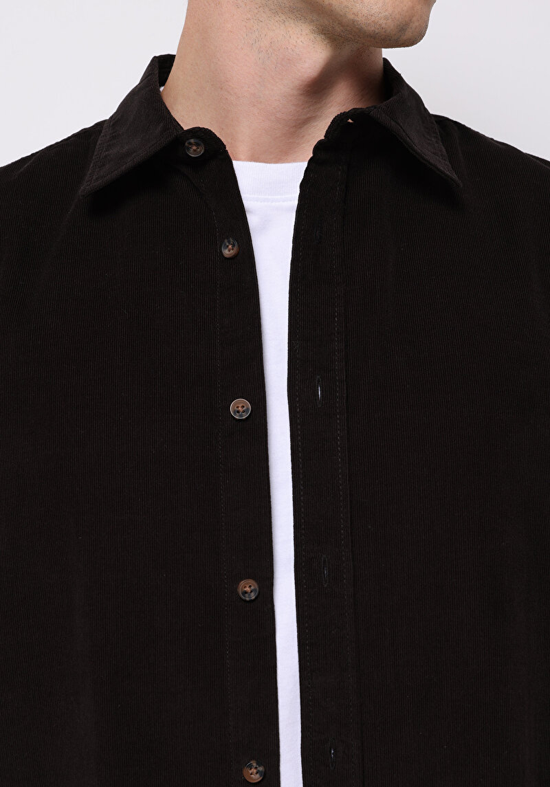 Зображення Сорочка З Довгим Рукавом Чоловіча Коричнева Cl1077641