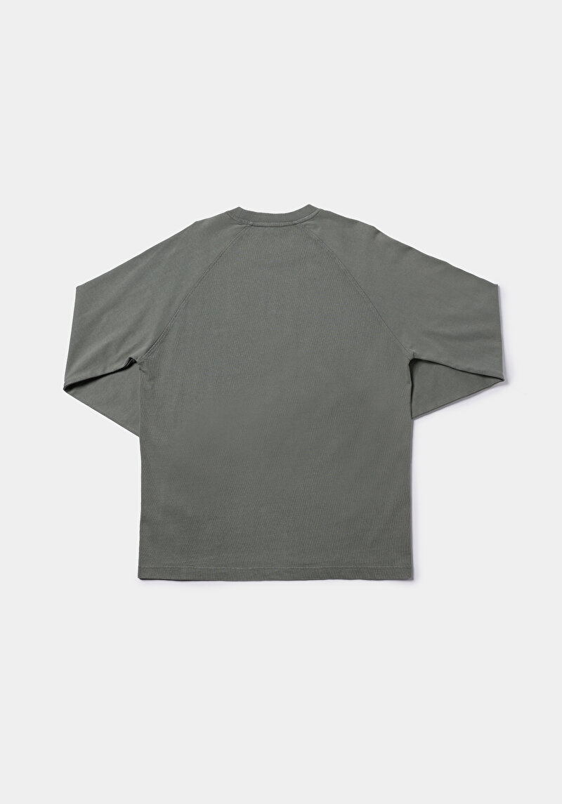 Показати інформацію про Футболка З Довгим Рукавом Чоловіча Зелена  Cl1076339