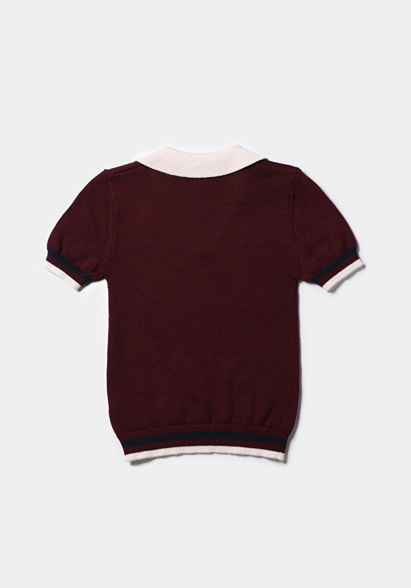 Показати інформацію про Светр Із Коротким Рукавом Жіночий Бордовий  Cl1075511