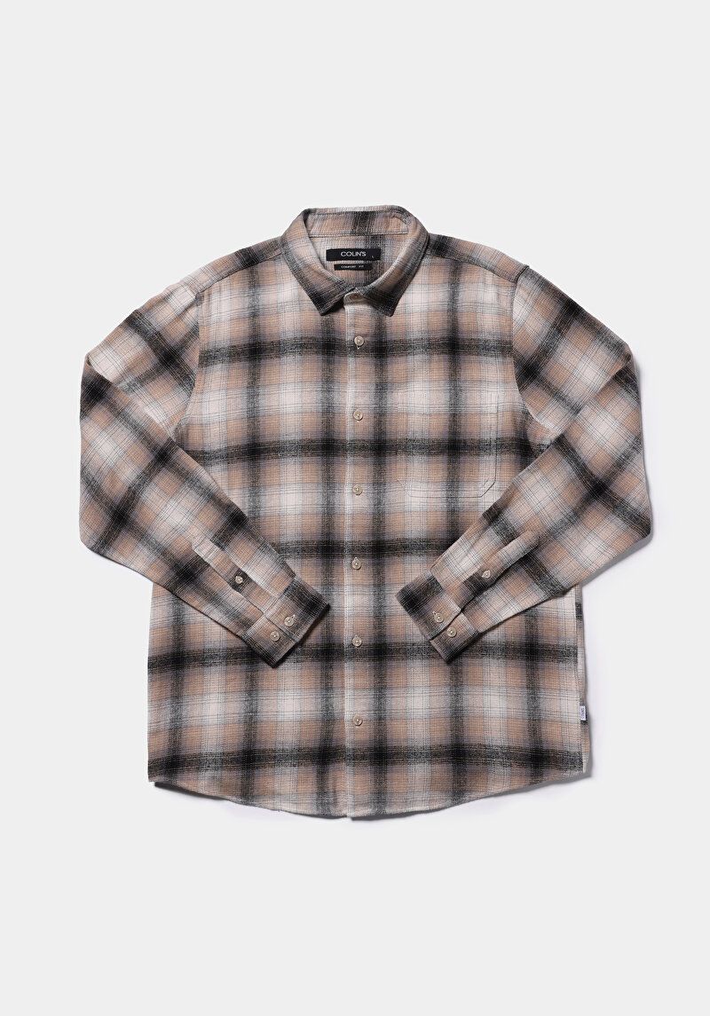 Показати інформацію про Сорочка З Довгим Рукавом Чоловіча Бежева  Cl1077505