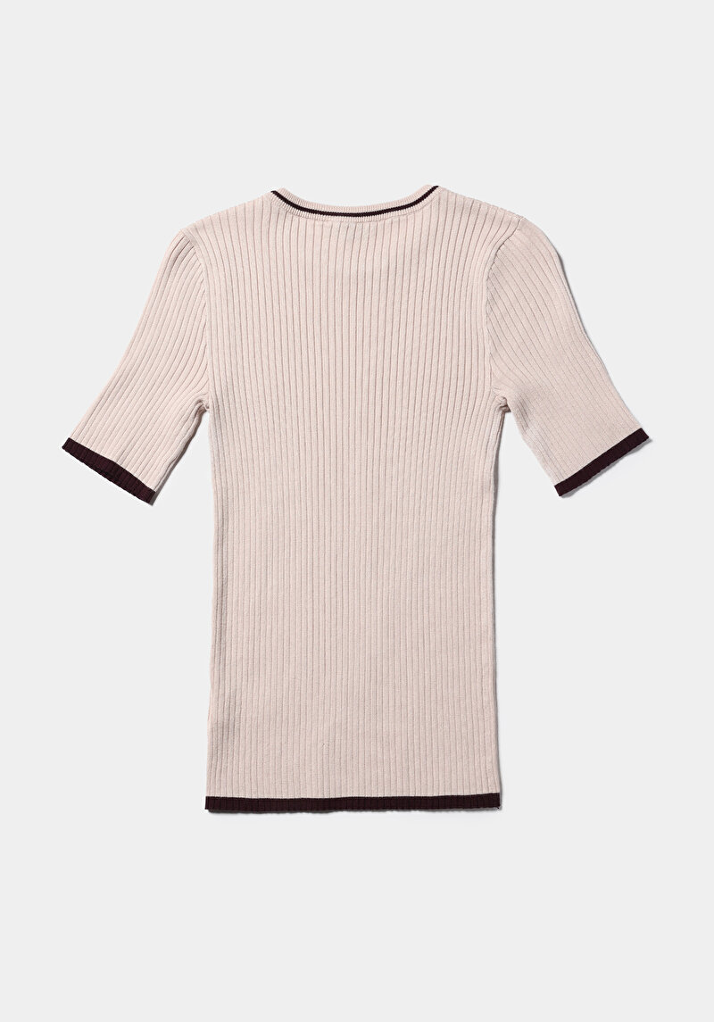 Показати інформацію про Светр Із Коротким Рукавом Жіночий Бежевий  Cl1075528