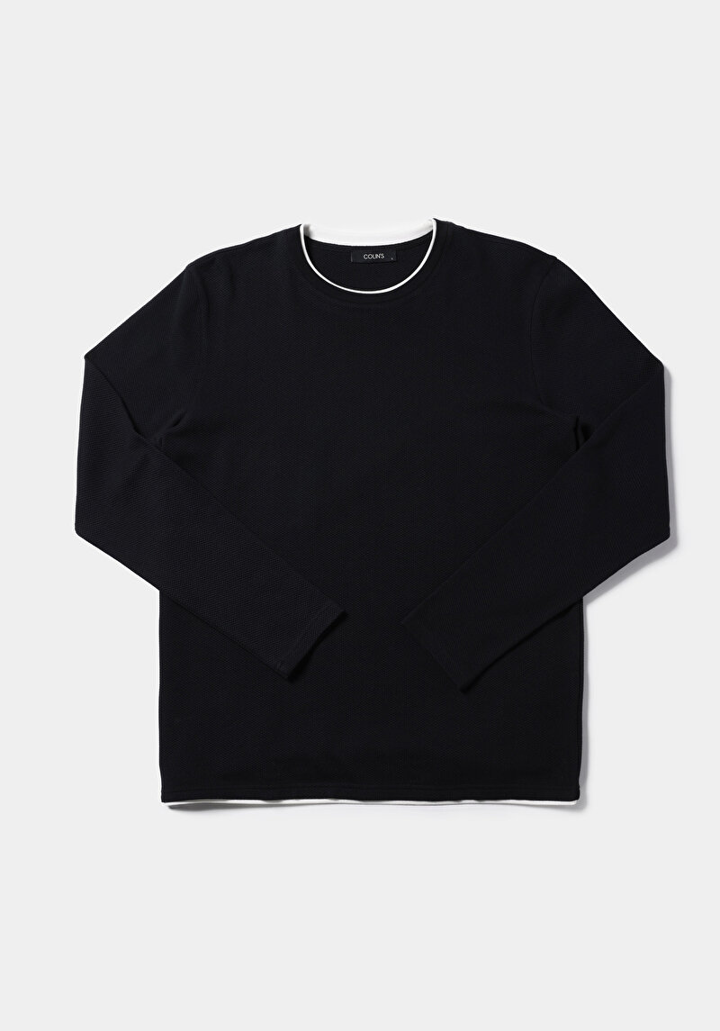 Показати інформацію про Футболка З Довгим Рукавом Чоловіча Чорна  Cl1076433