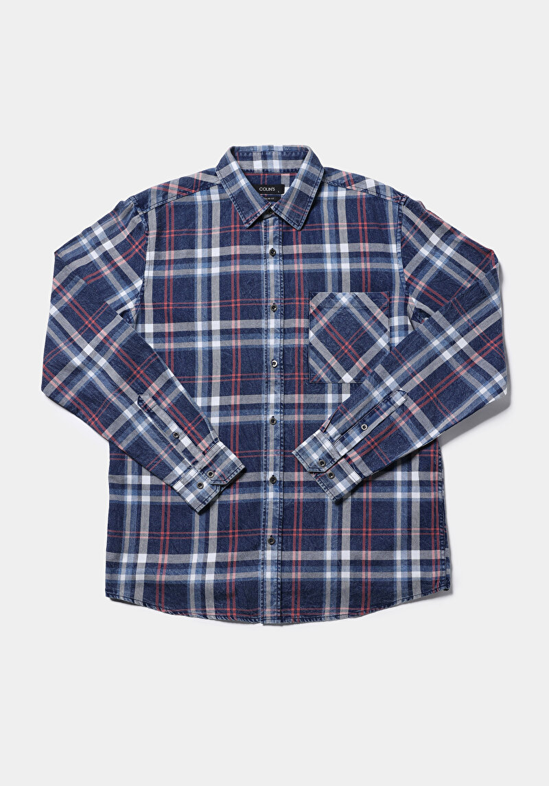 Зображення Сорочка З Довгим Рукавом Чоловіча Блакитна Cl1077507