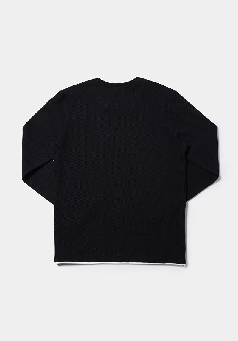 Показати інформацію про Футболка З Довгим Рукавом Чоловіча Чорна  Cl1076433