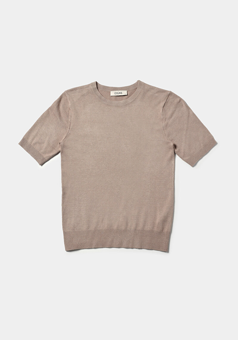 Показати інформацію про Светр Із Коротким Рукавом Жіночий Сірий  Cl1075531