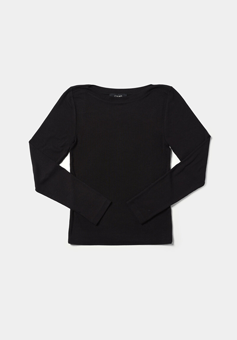 Показати інформацію про Футболка З Довгим Рукавом Жіноча Чорна  Cl1070957