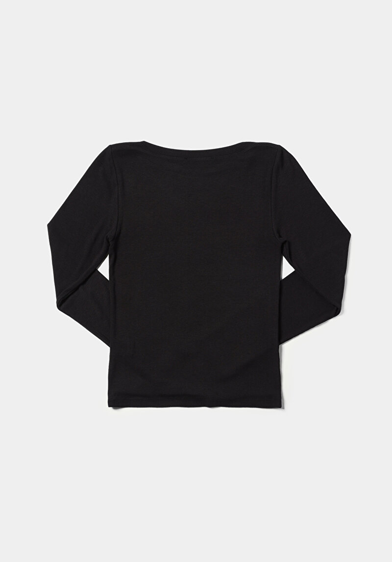 Показати інформацію про Футболка З Довгим Рукавом Жіноча Чорна  Cl1070957