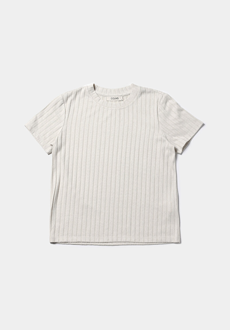 Показати інформацію про Светр Із Коротким Рукавом Жіночий Бежевий  Cl1075546