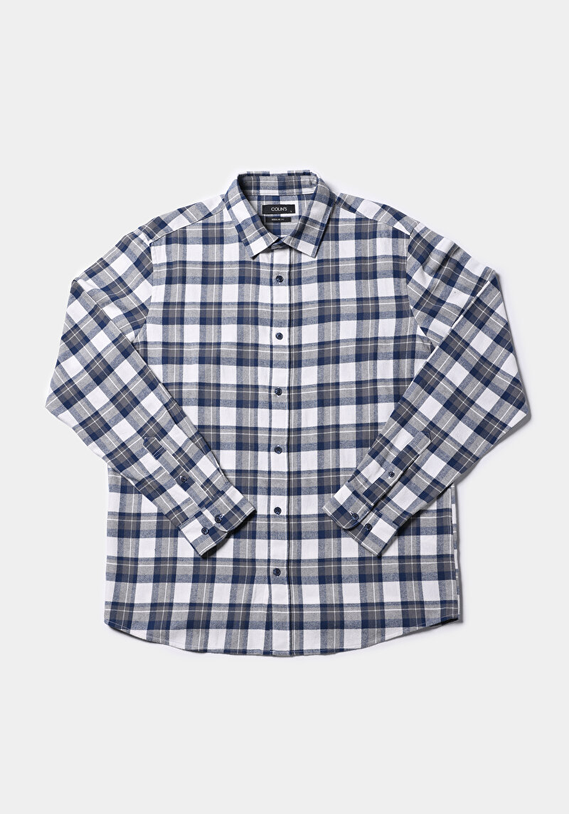 Показати інформацію про Сорочка З Довгим Рукавом Чоловіча Синя  Cl1071033