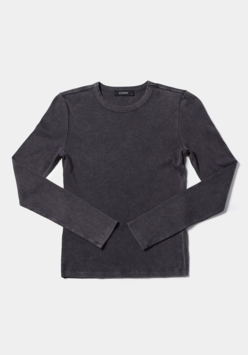 Показати інформацію про Футболка З Довгим Рукавом Жіноча Сіра  Cl1075613