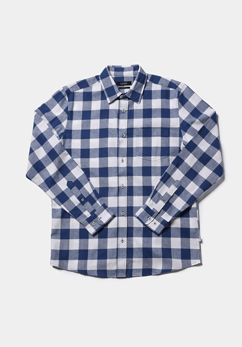 Показати інформацію про Сорочка З Довгим Рукавом Чоловіча Блакитна  Cl1077582