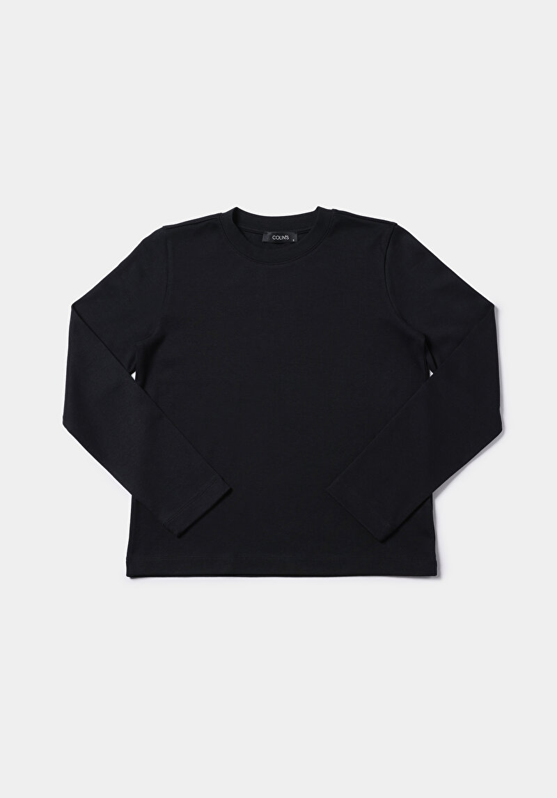 Показати інформацію про Футболка З Довгим Рукавом Жіноча Чорна  Cl1076451