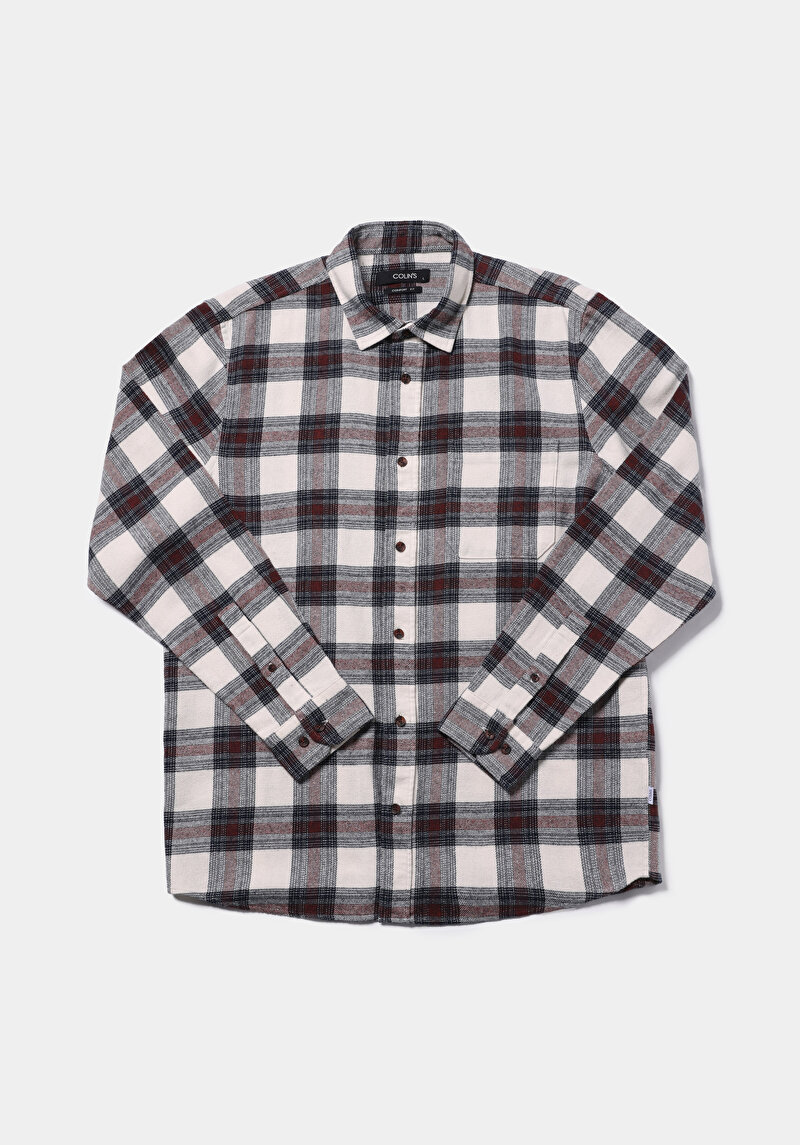 Показати інформацію про Сорочка З Довгим Рукавом Чоловіча Бордова  Cl1077583