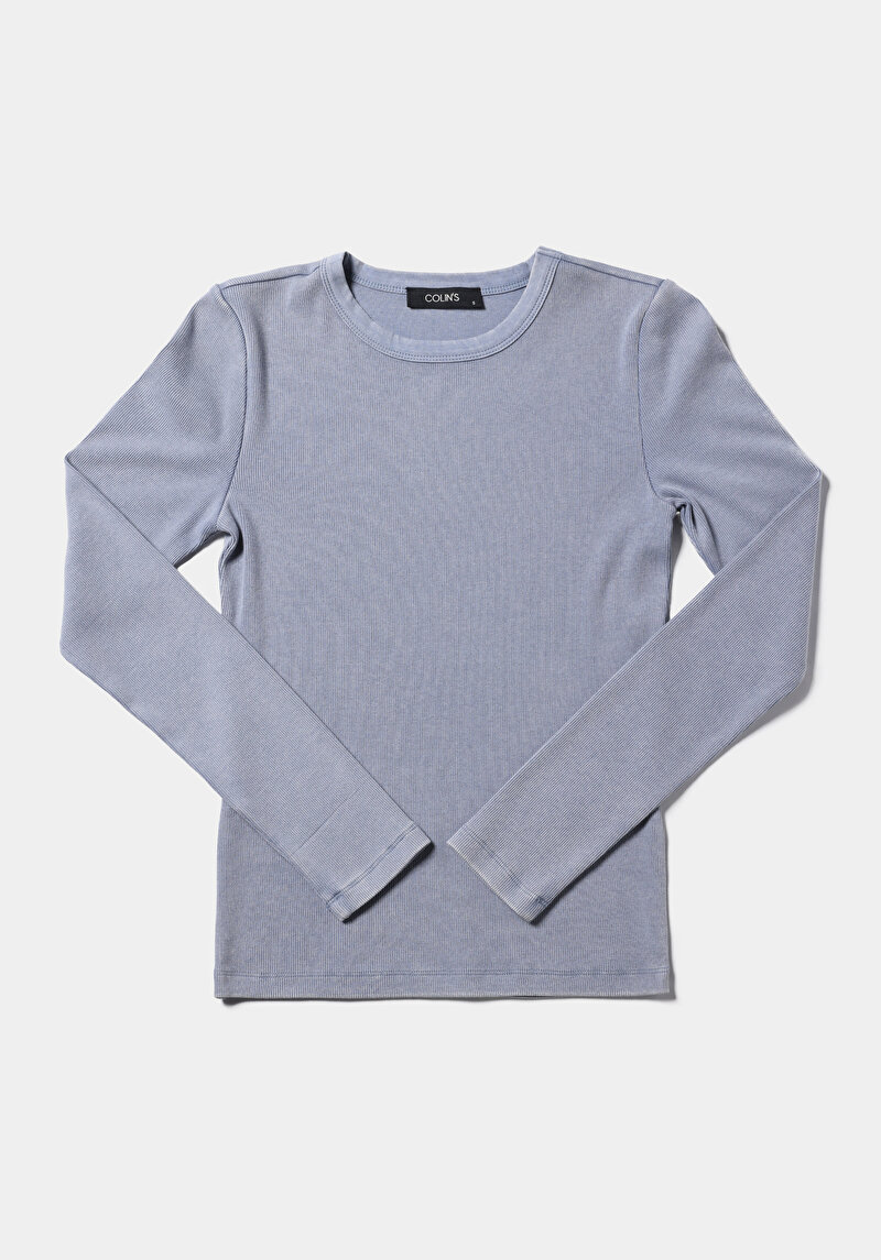 Показати інформацію про Футболка З Довгим Рукавом Жіноча Блакитна  Cl1075613