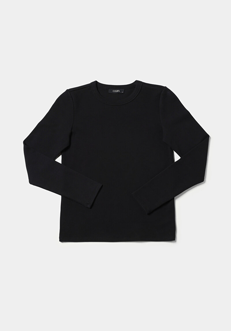 Показати інформацію про Футболка З Довгим Рукавом Жіноча Чорна  Cl1076452