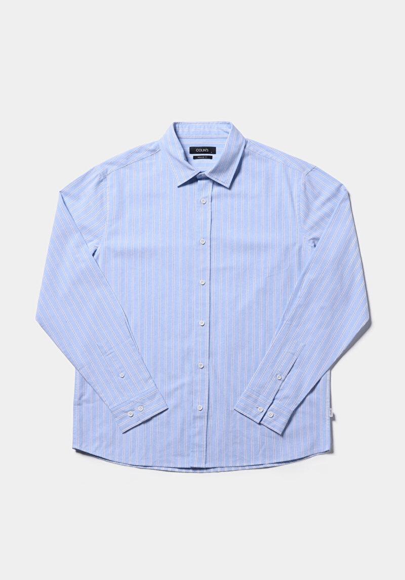 Зображення Сорочка З Довгим Рукавом Чоловіча Блакитна  Cl1077586