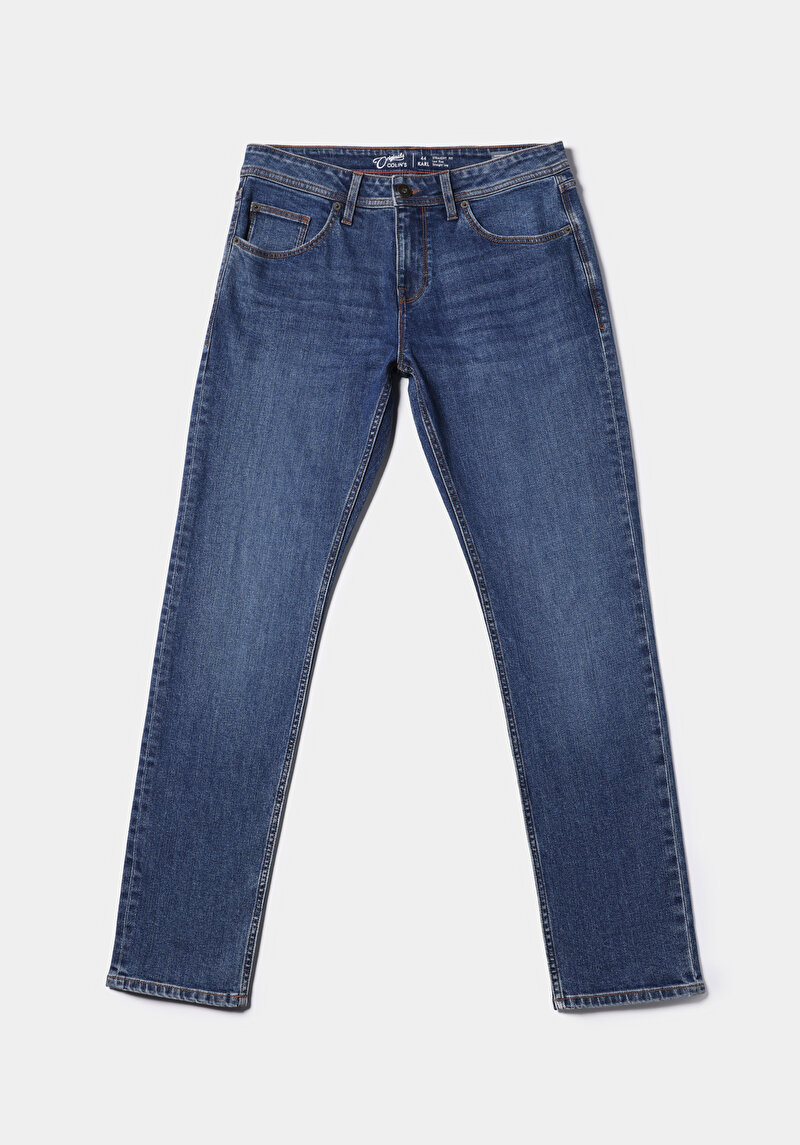 Показати інформацію про 044 Karl Джинси Чоловічі Блакитні Прямого Крою Cl1071716