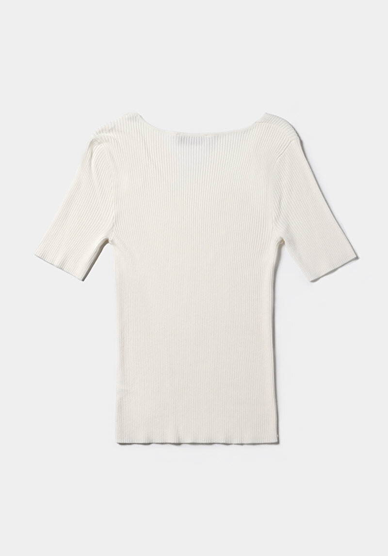 Показати інформацію про Светр Із Коротким Рукавом Жіночий Білий  Cl1075688