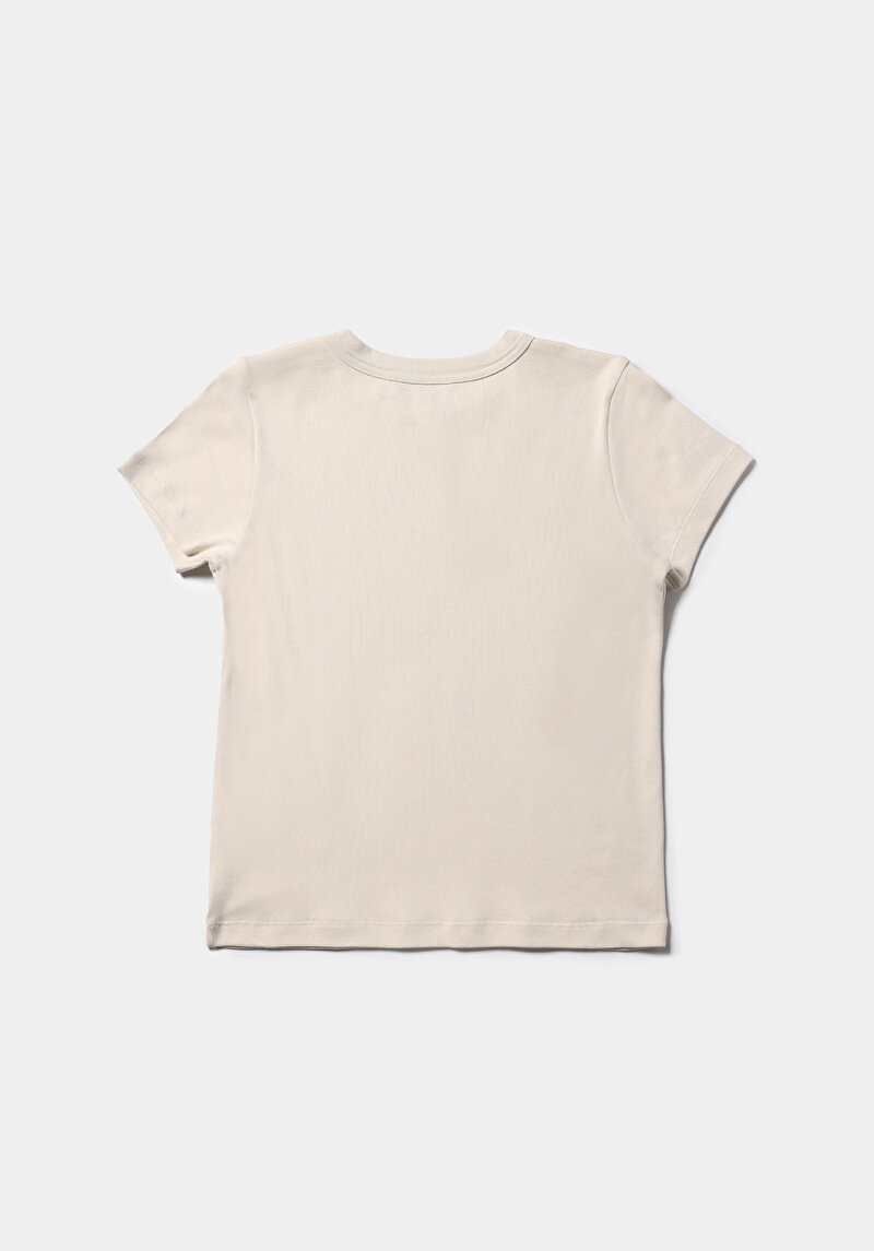 Показати інформацію про Футболка З Коротким Рукавом Жіноча Бежева  Cl1073472