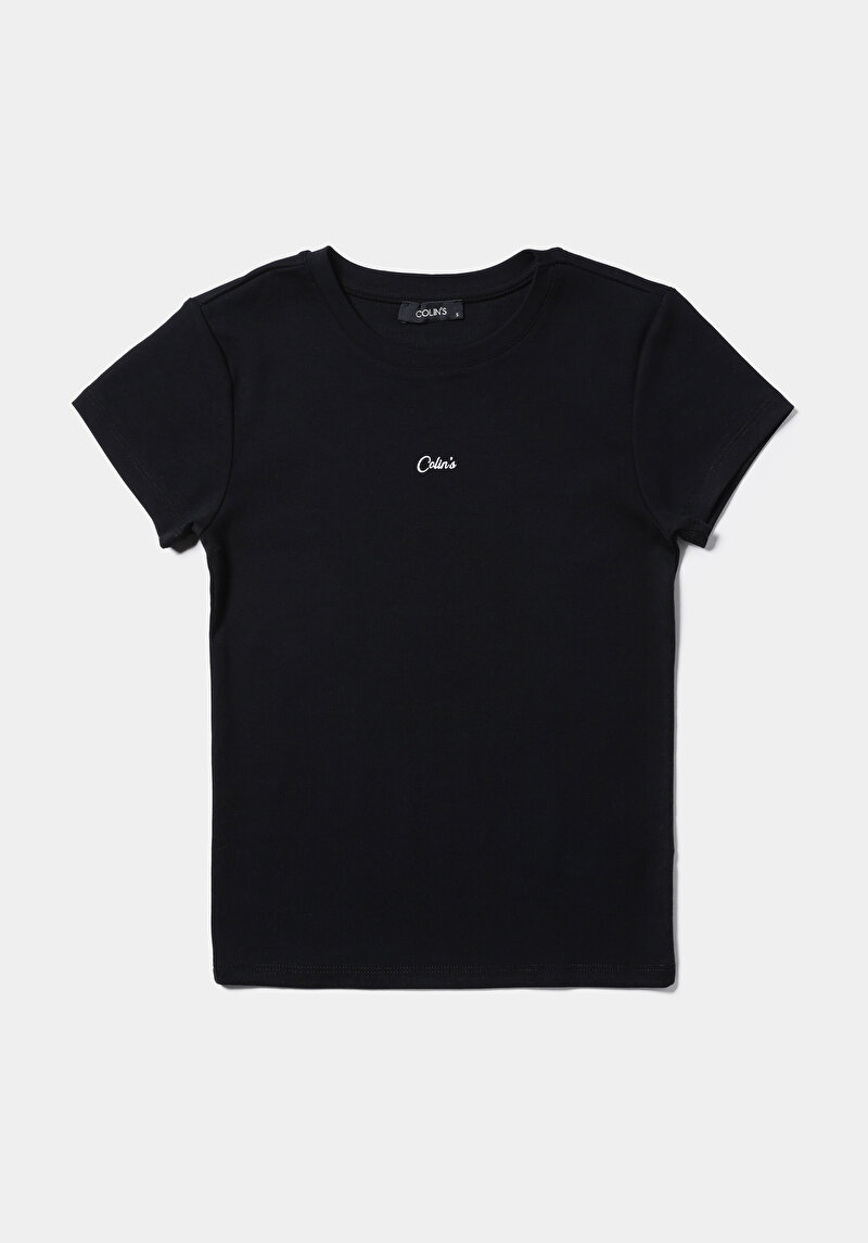 Показати інформацію про Футболка З Коротким Рукавом Жіноча Чорна  Cl1074441