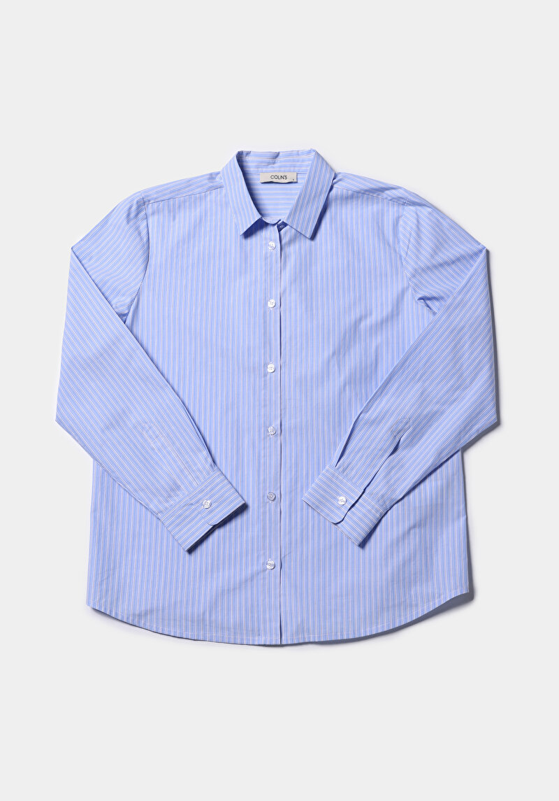 Показати інформацію про Сорочка З Довгим Рукавом Жіноча Блакитна  Cl1075215