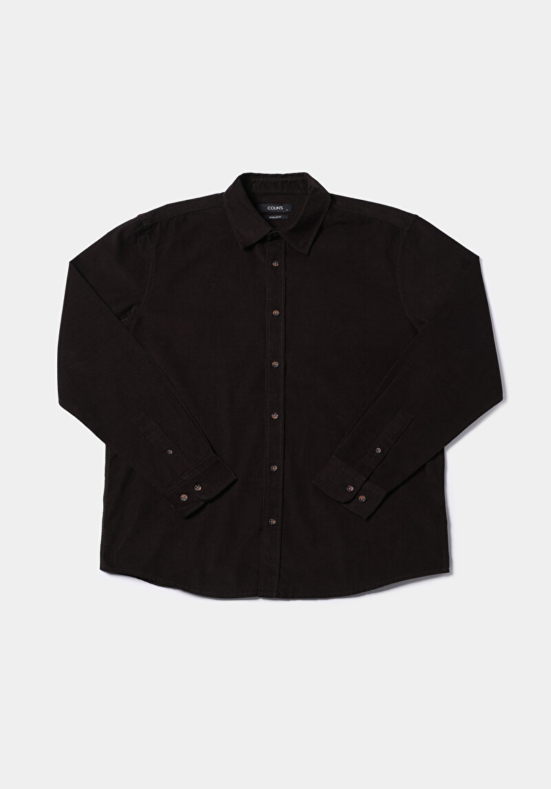 Показати інформацію про Сорочка З Довгим Рукавом Чоловіча Коричнева  Cl1077641