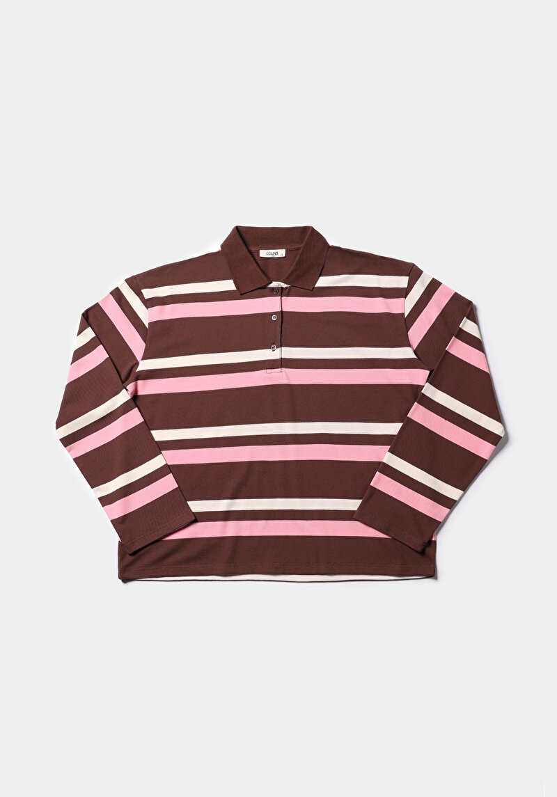 Показати інформацію про Теніска Поло З Довгим Рукавом Жіночий Мультіколор