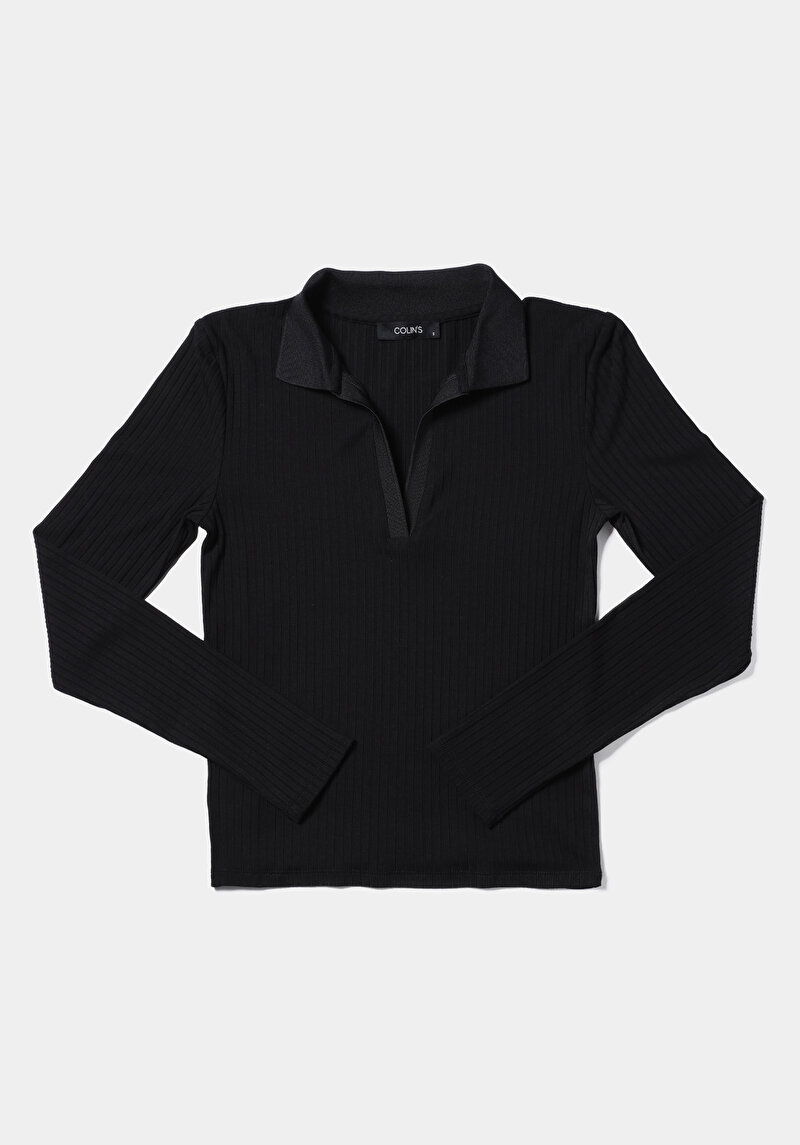 Показати інформацію про Блуза З Довгим Рукавом Жіноча Чорна  Cl1075898