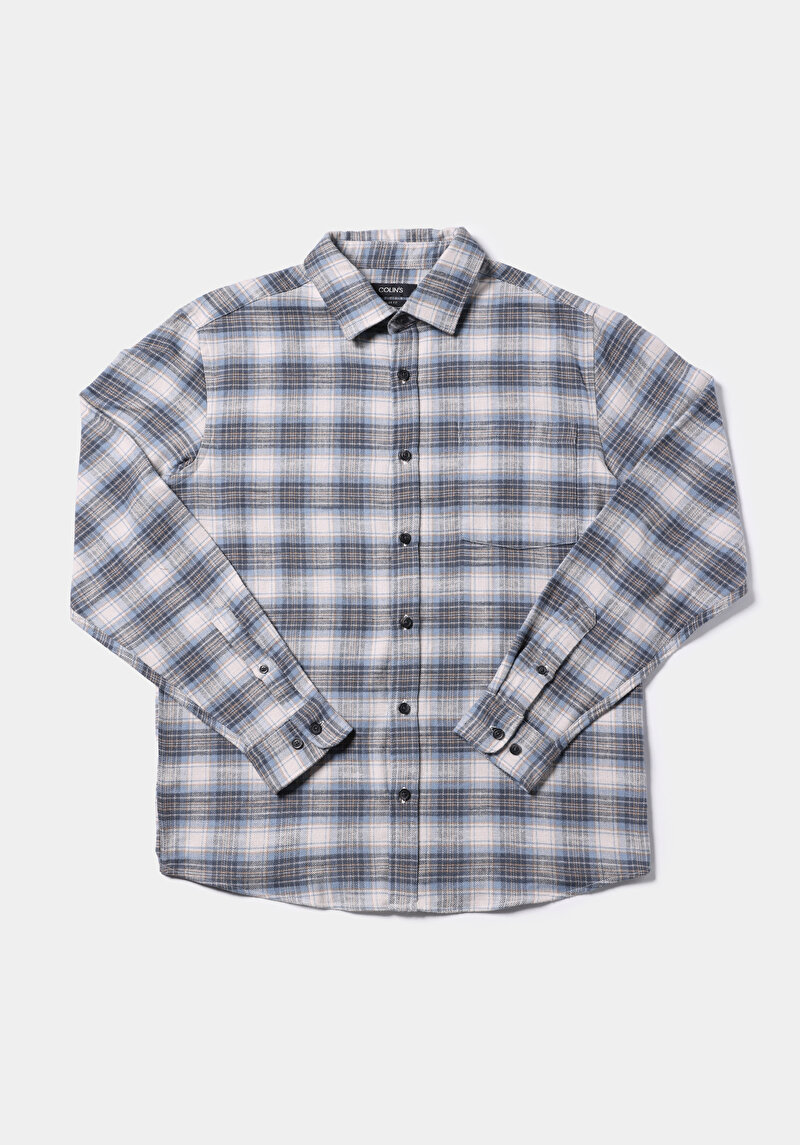 Показати інформацію про Сорочка З Довгим Рукавом Чоловіча Блакитна  Cl1076720