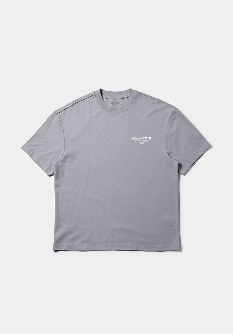 Показати інформацію про Футболка З Коротким Рукавом Чоловіча Сіра  Cl1075385