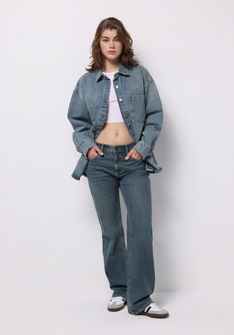 Зображення Джинси Жіночі Блакитні Прямого Крою Cl1077128