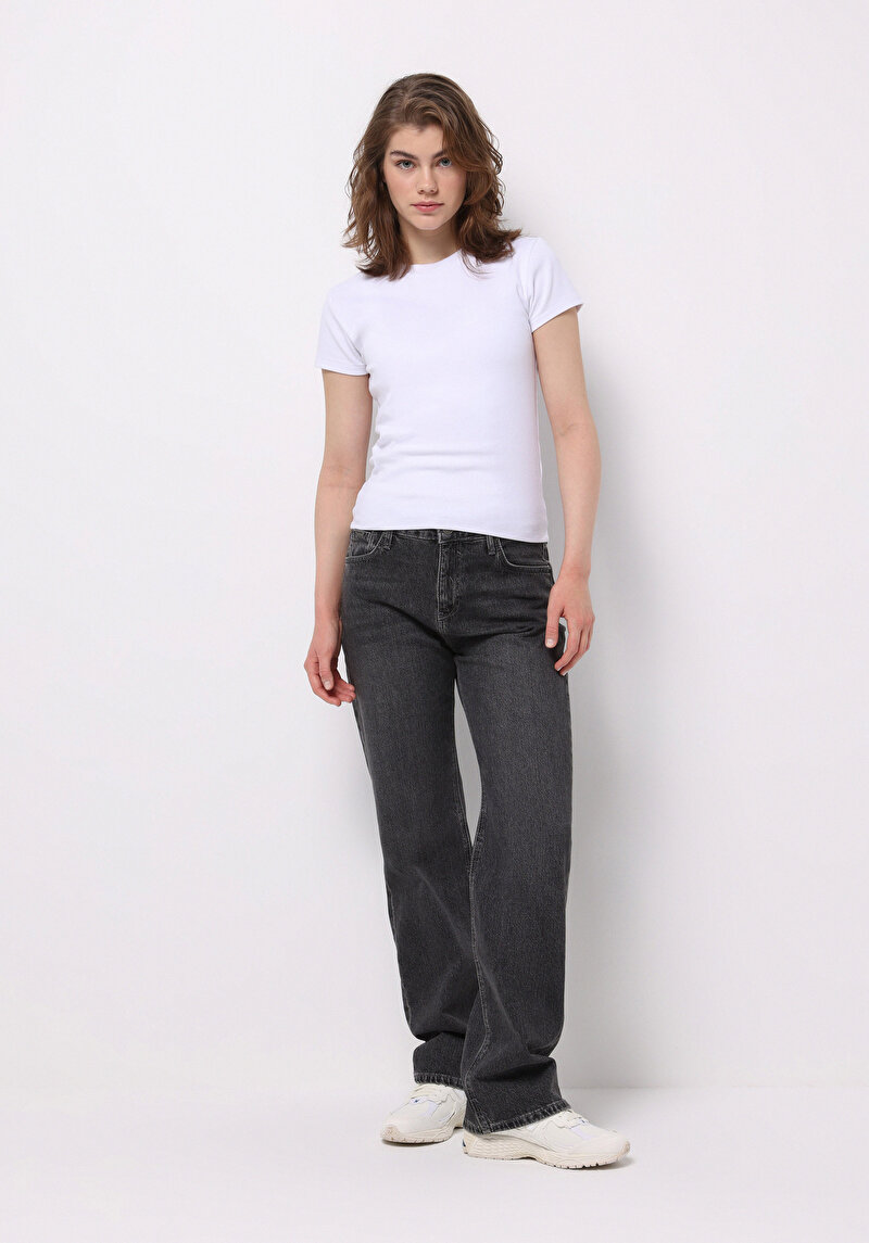 Зображення Джинси Жіночі Сірі Прямого Крою Cl1077129