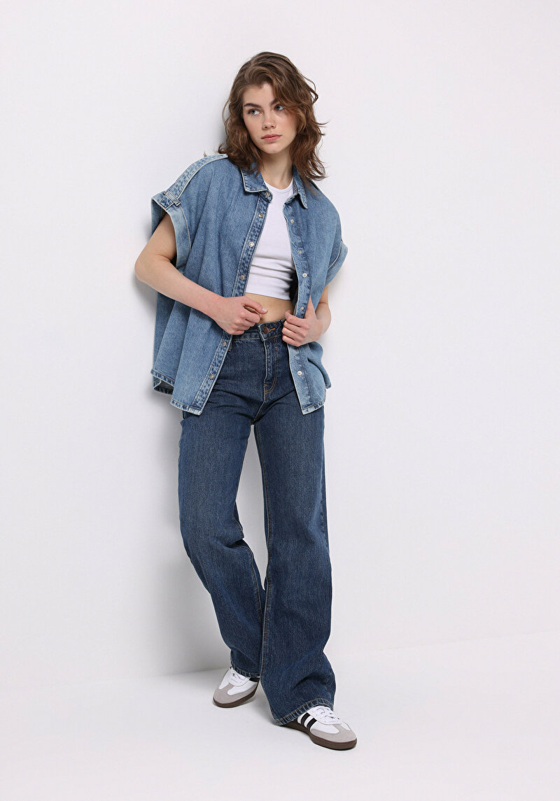 Зображення Джинси Жіночі Блакитні Прямого Крою Cl1077321