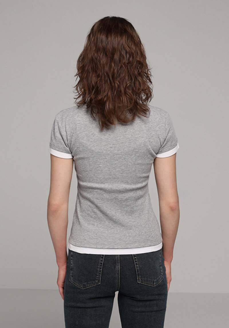 Зображення Светр Із Коротким Рукавом Жіночий Сірий Cl1077970