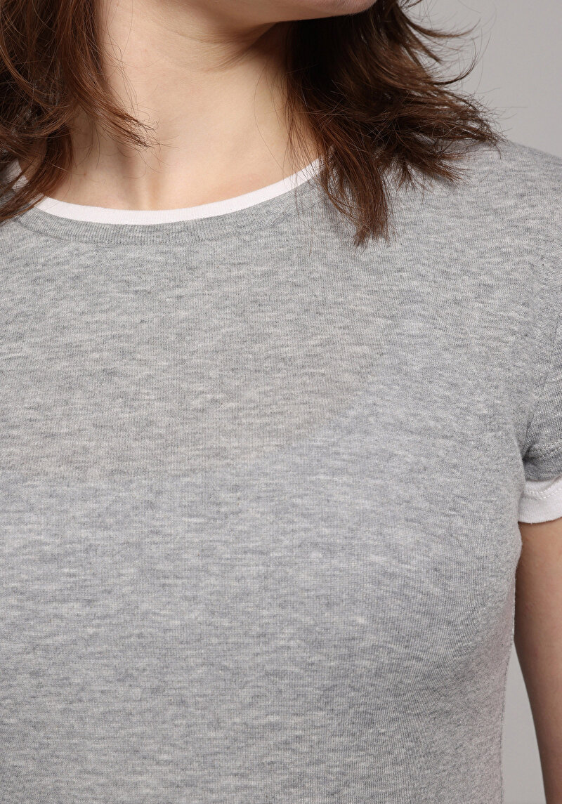 Зображення Светр Із Коротким Рукавом Жіночий Сірий Cl1077970