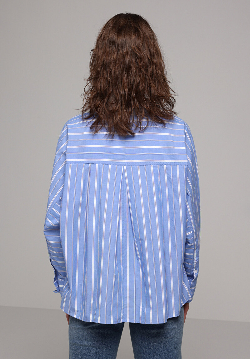 Показати інформацію про Сорочка З Довгим Рукавом Жіноча Блакитна