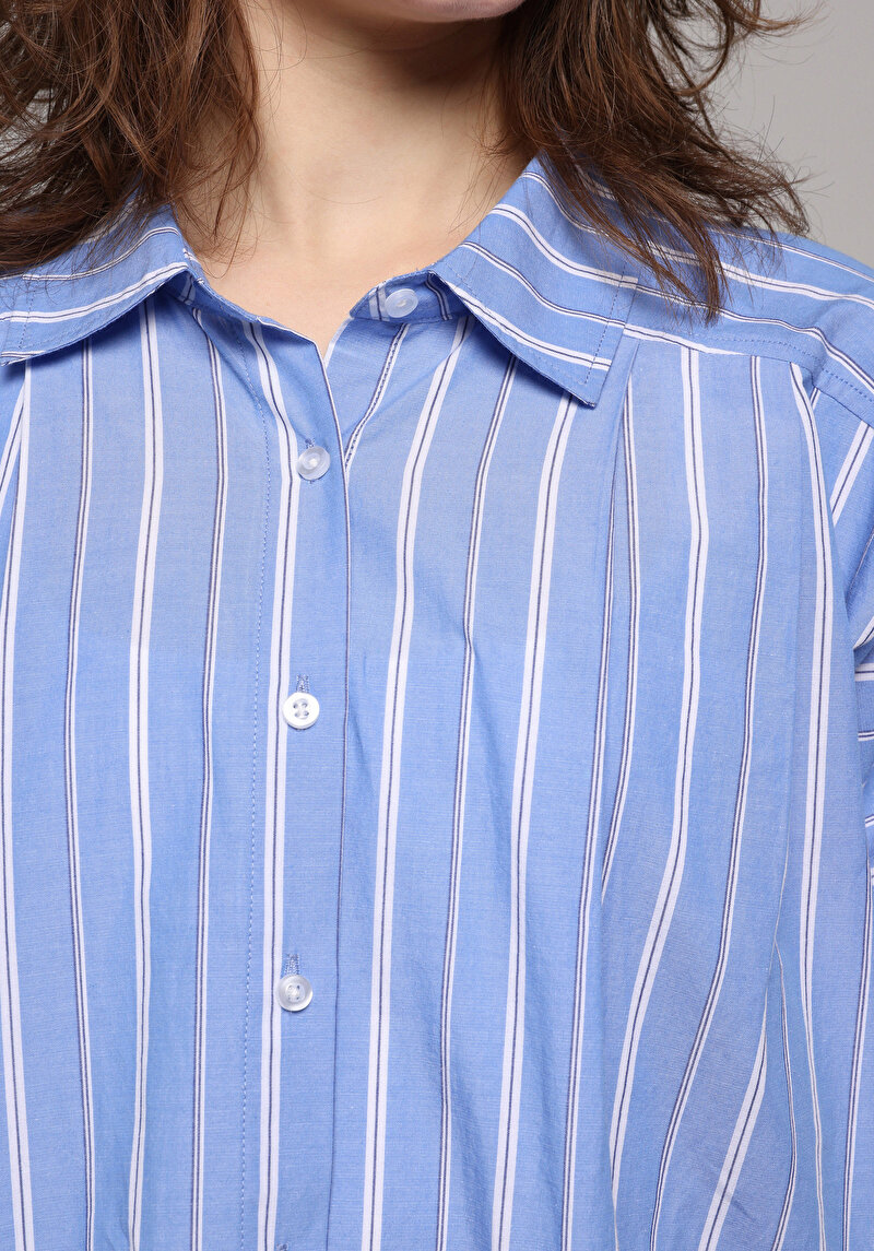 Показати інформацію про Сорочка З Довгим Рукавом Жіноча Блакитна