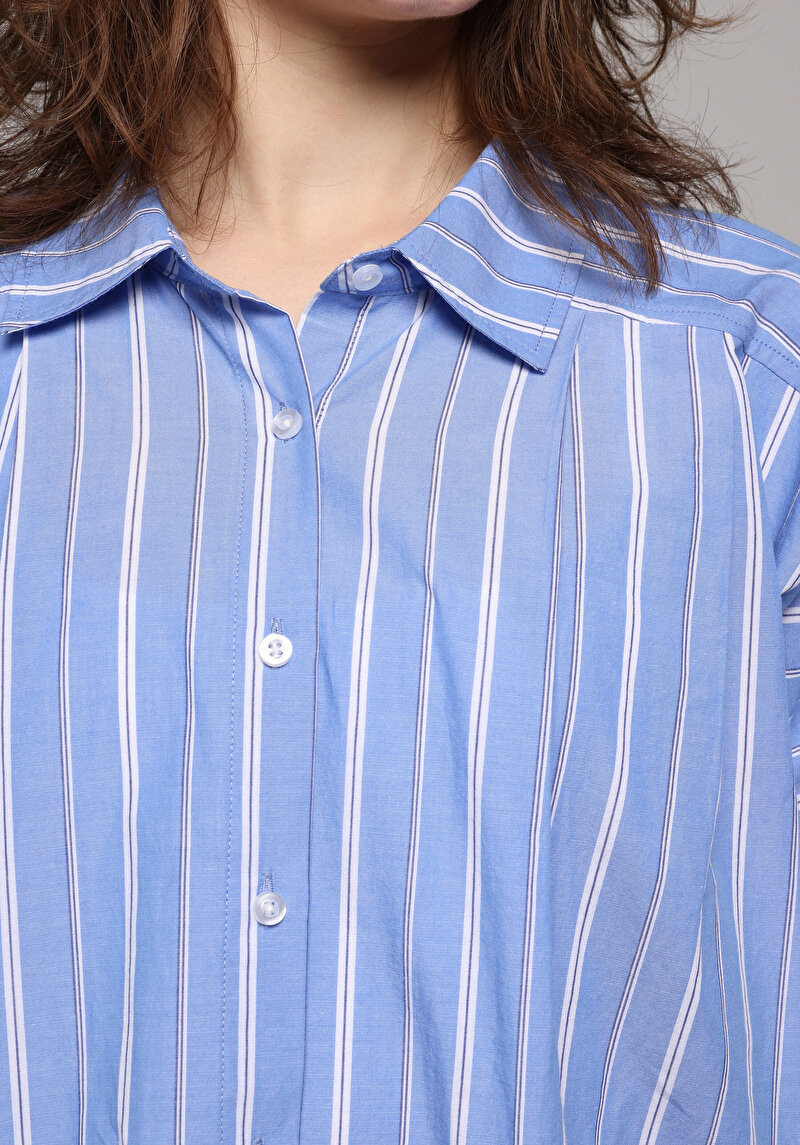 Зображення Сорочка З Довгим Рукавом Жіноча Блакитна