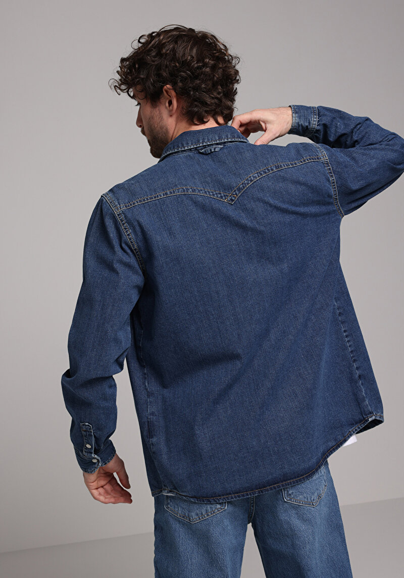 Зображення Сорочка З Довгим Рукавом Чоловіча Блакитна Cl1078428