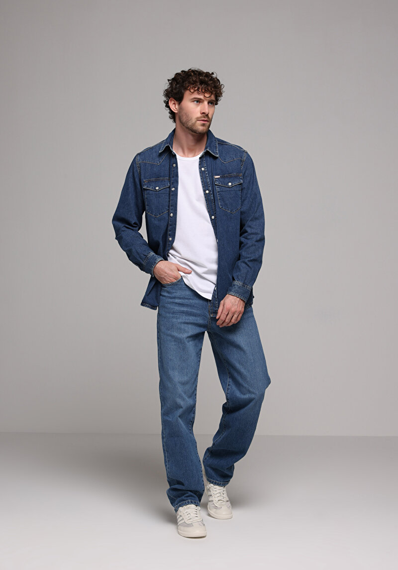 Зображення Сорочка З Довгим Рукавом Чоловіча Блакитна Cl1078428