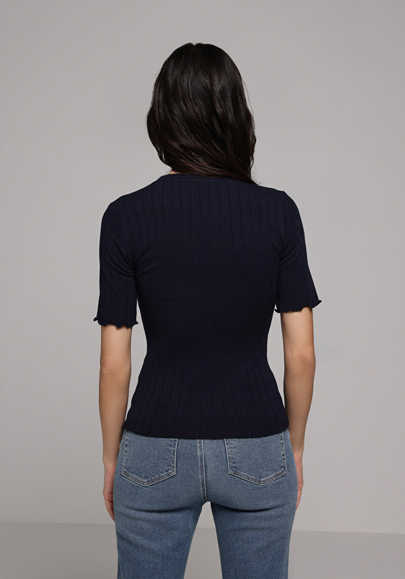 Показати інформацію про Светр Із Коротким Рукавом Жіночий Синій  Cl1077754