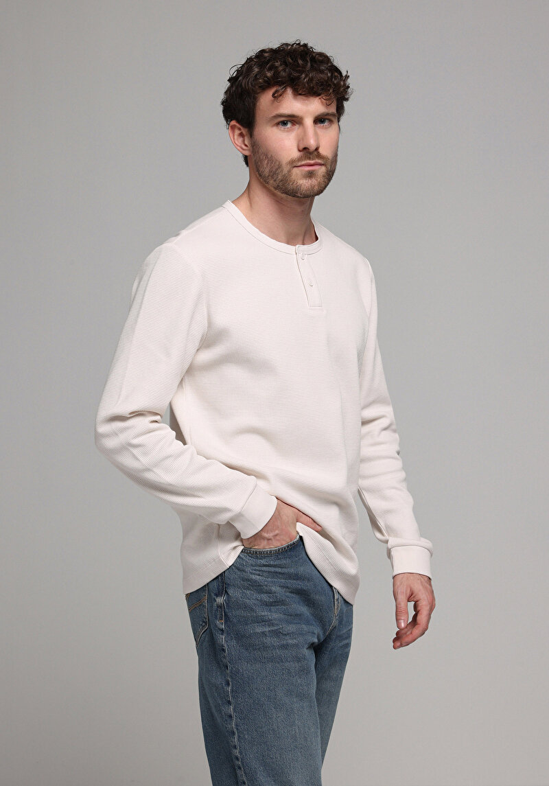 Зображення Футболка З Довгим Рукавом Чоловіча Бежева  Cl1078190