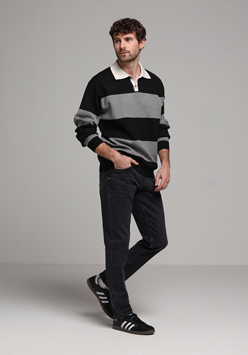 Зображення 044 Karl Джинси Чоловічі Чорні Прямого Крою Cl1078161