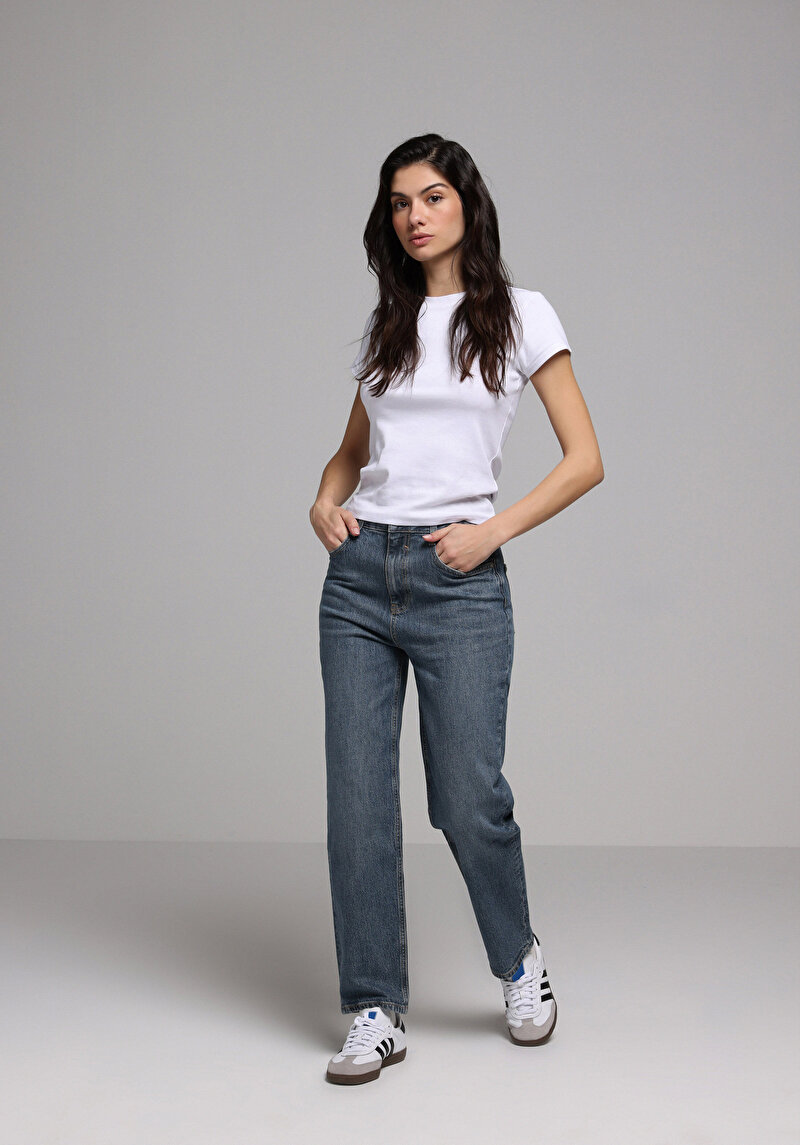 Зображення 884 Lauren Джинси Жіночі Блакитні Прямого Крою Cl1078211