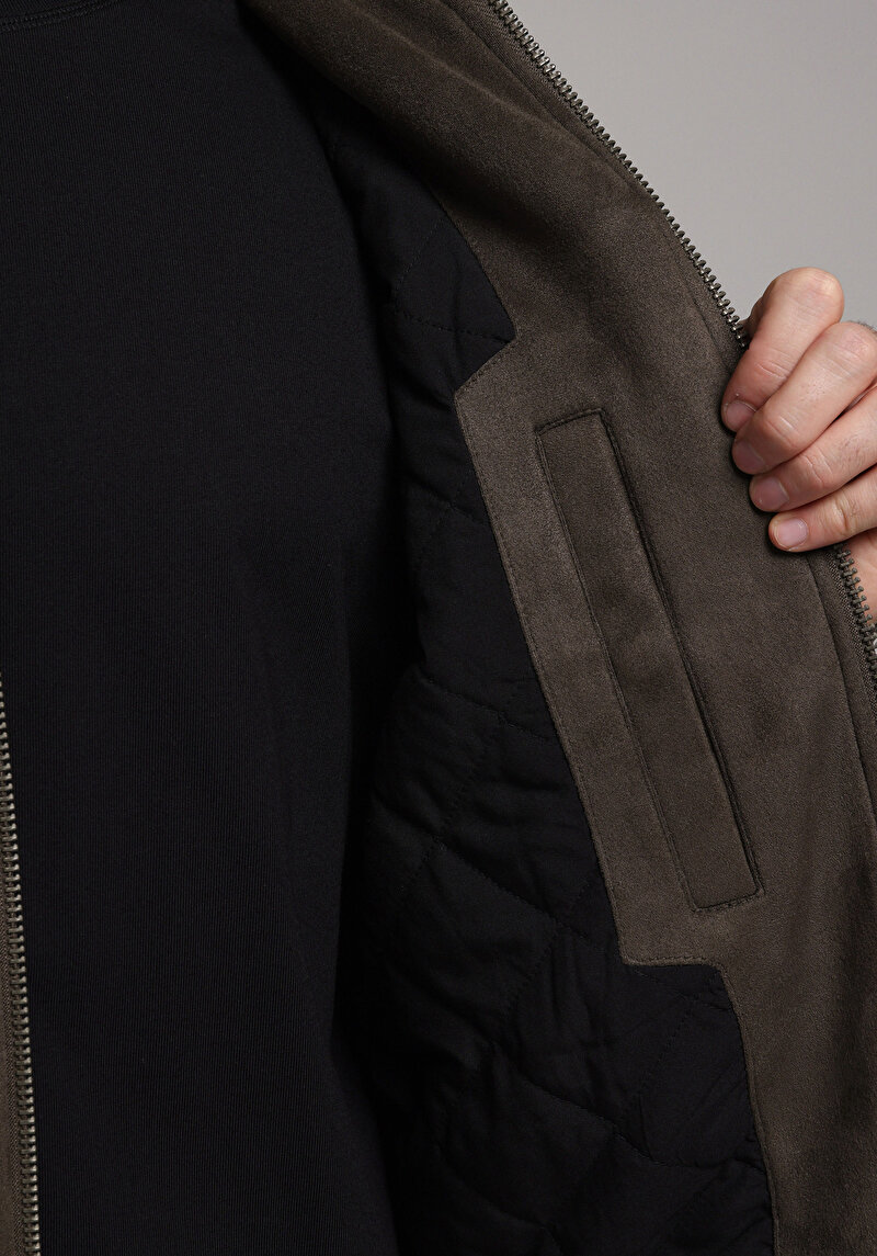 Показати інформацію про Куртка З Еко-шкіри Чоловіча Зелена  Cl1078195